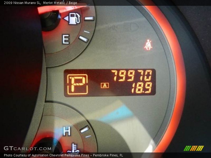 Merlot Metallic / Beige 2009 Nissan Murano SL