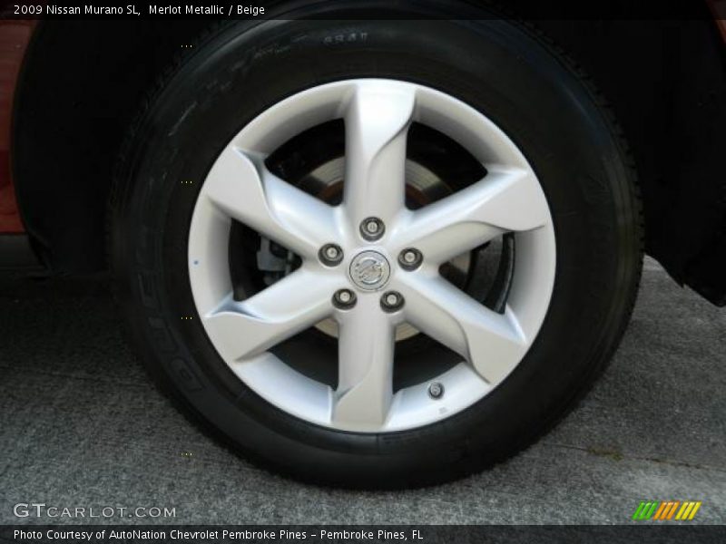Merlot Metallic / Beige 2009 Nissan Murano SL