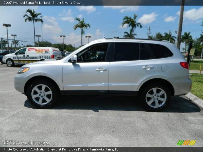 Bright Silver / Gray 2007 Hyundai Santa Fe Limited