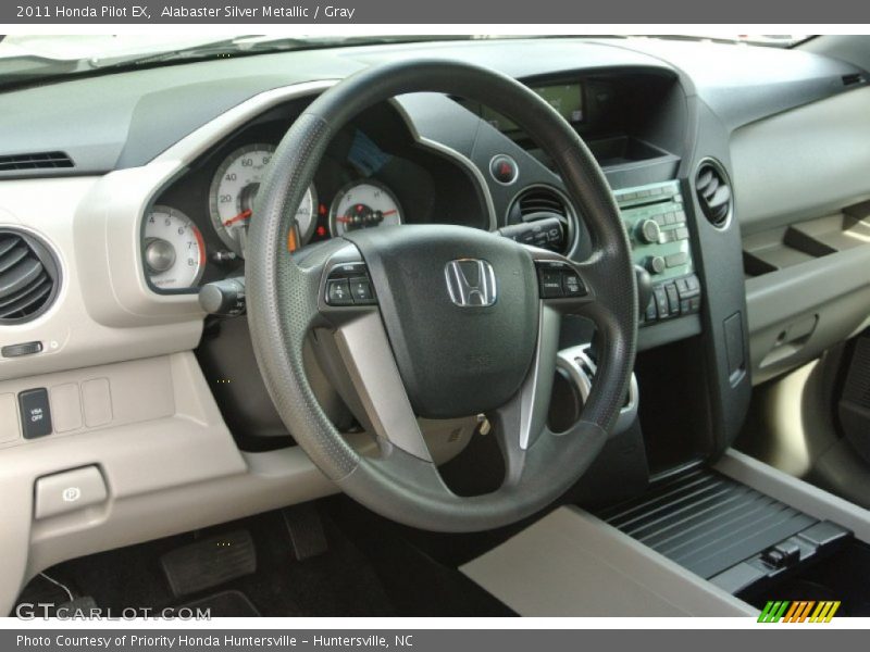 Alabaster Silver Metallic / Gray 2011 Honda Pilot EX