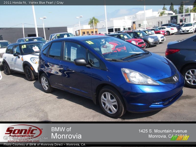 Vortex Blue Pearl / Gray 2011 Honda Fit