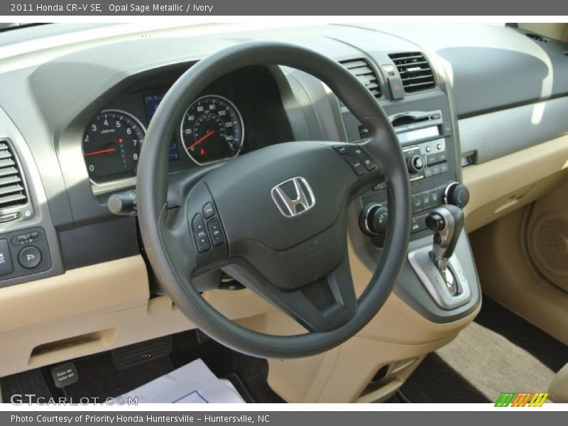 Opal Sage Metallic / Ivory 2011 Honda CR-V SE