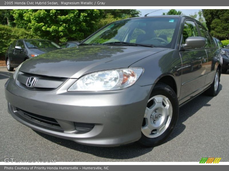 Magnesium Metallic / Gray 2005 Honda Civic Hybrid Sedan