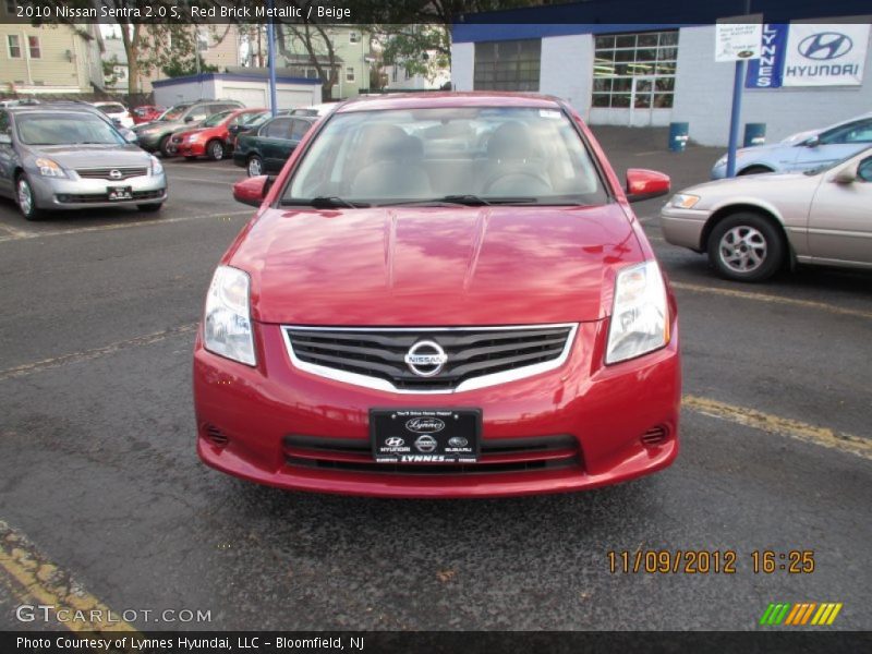 Red Brick Metallic / Beige 2010 Nissan Sentra 2.0 S