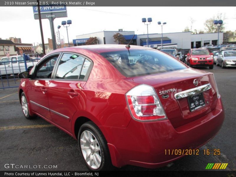 Red Brick Metallic / Beige 2010 Nissan Sentra 2.0 S
