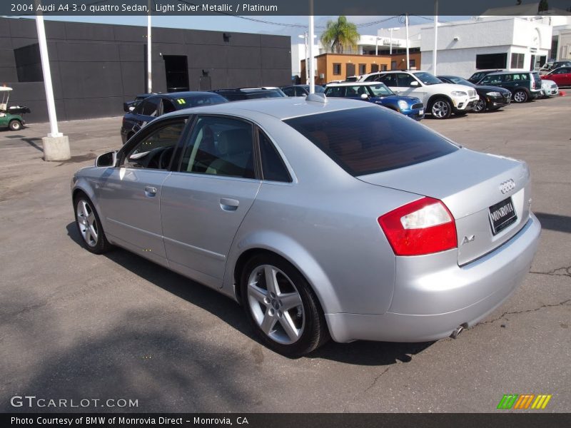 Light Silver Metallic / Platinum 2004 Audi A4 3.0 quattro Sedan