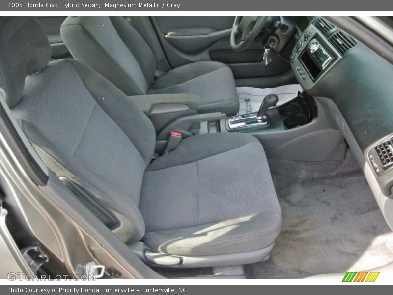 Magnesium Metallic / Gray 2005 Honda Civic Hybrid Sedan