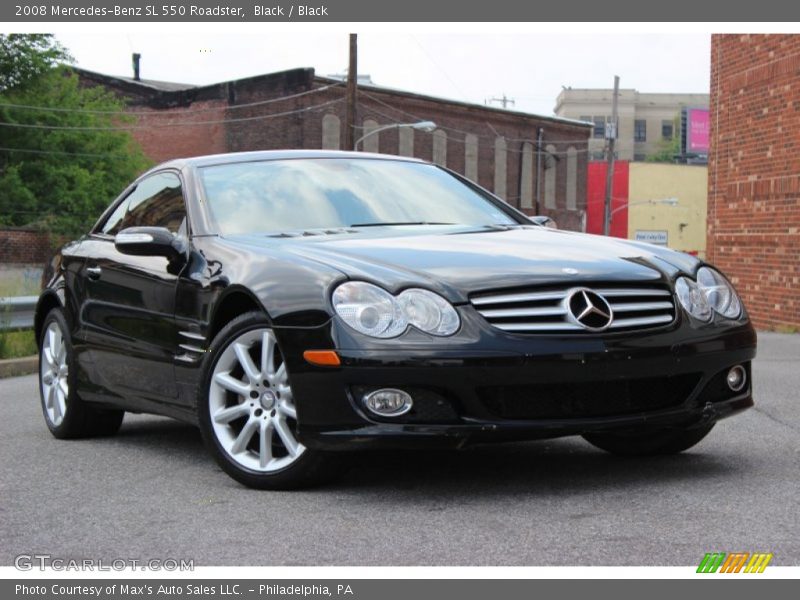 Black / Black 2008 Mercedes-Benz SL 550 Roadster