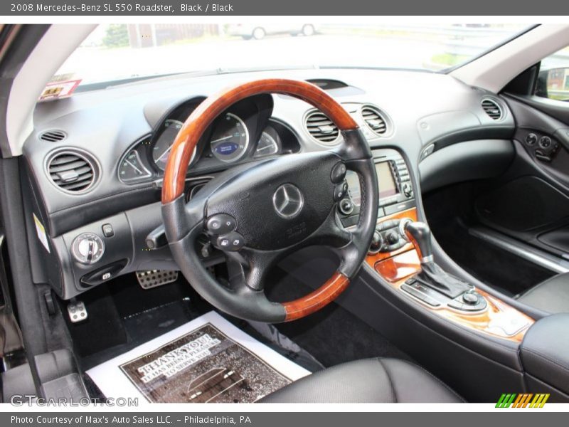 Black / Black 2008 Mercedes-Benz SL 550 Roadster