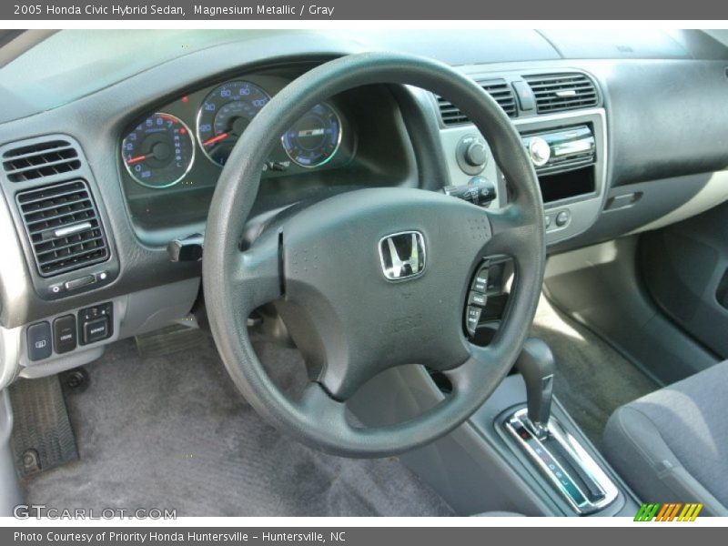 Magnesium Metallic / Gray 2005 Honda Civic Hybrid Sedan