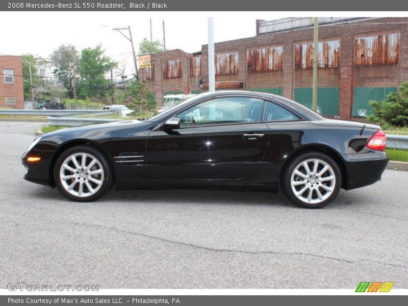 Black / Black 2008 Mercedes-Benz SL 550 Roadster