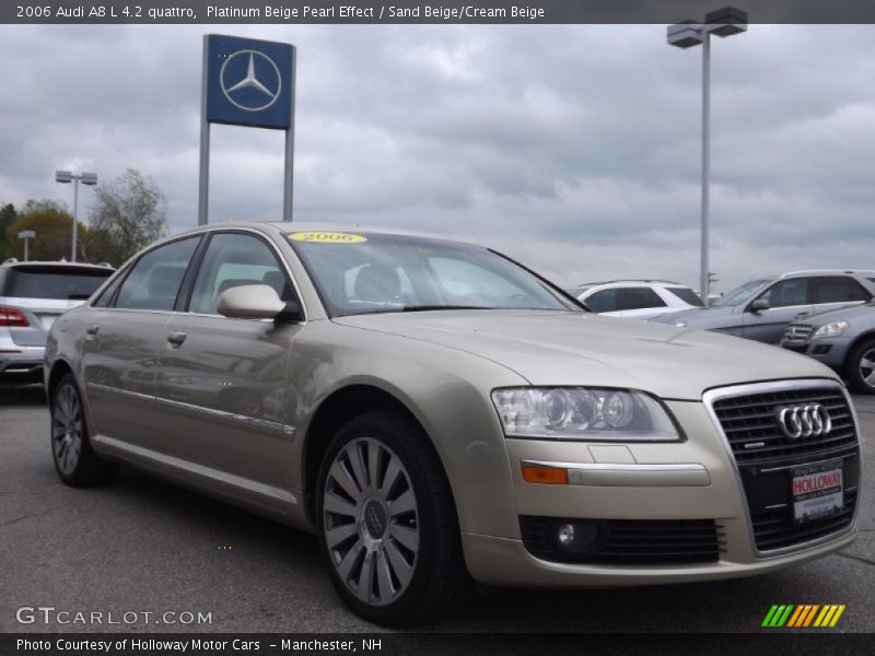 Platinum Beige Pearl Effect / Sand Beige/Cream Beige 2006 Audi A8 L 4.2 quattro