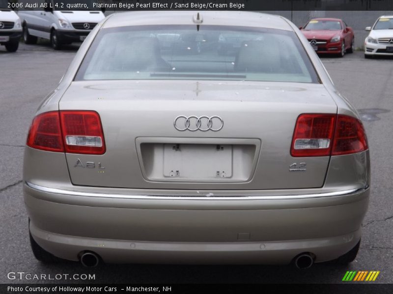 Platinum Beige Pearl Effect / Sand Beige/Cream Beige 2006 Audi A8 L 4.2 quattro