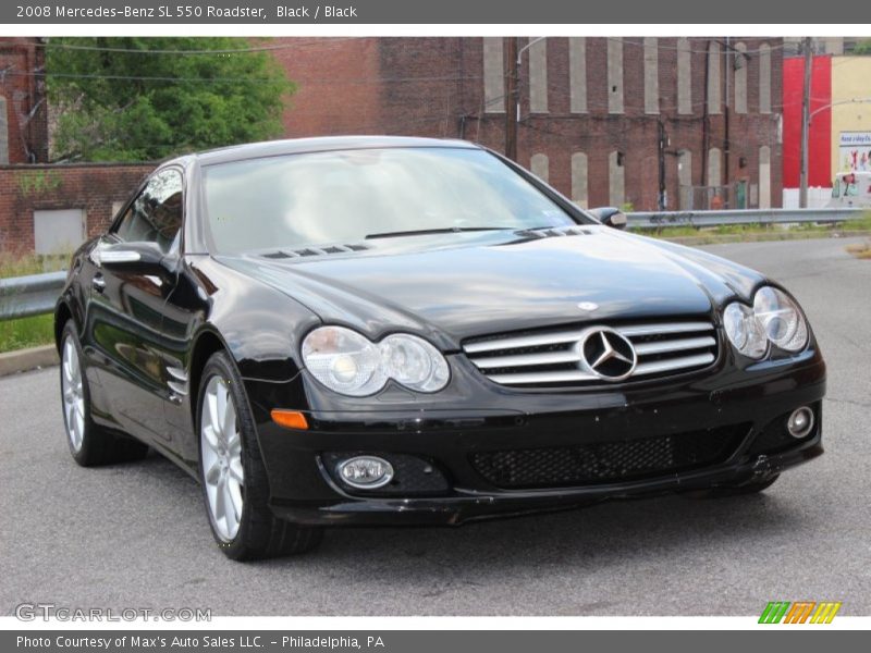 Black / Black 2008 Mercedes-Benz SL 550 Roadster