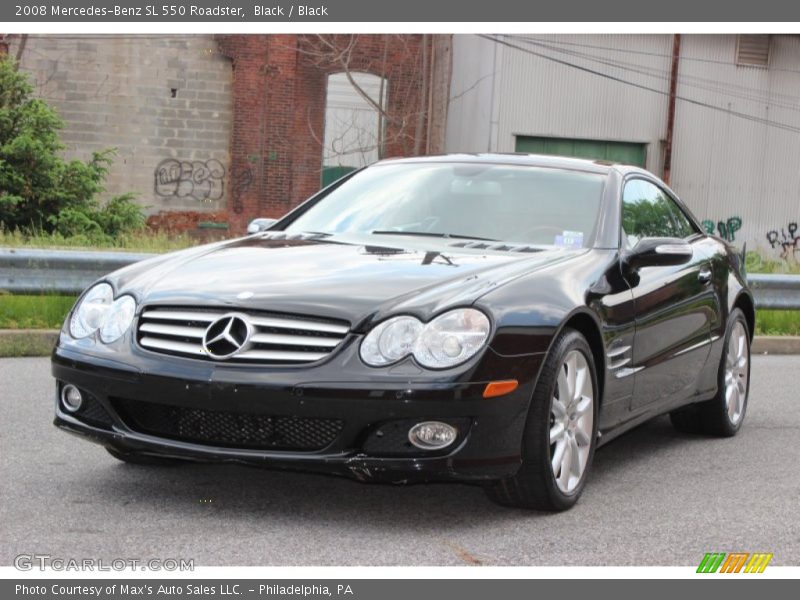 Black / Black 2008 Mercedes-Benz SL 550 Roadster