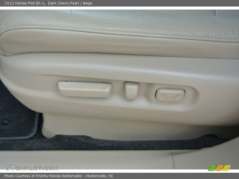 Dark Cherry Pearl / Beige 2011 Honda Pilot EX-L