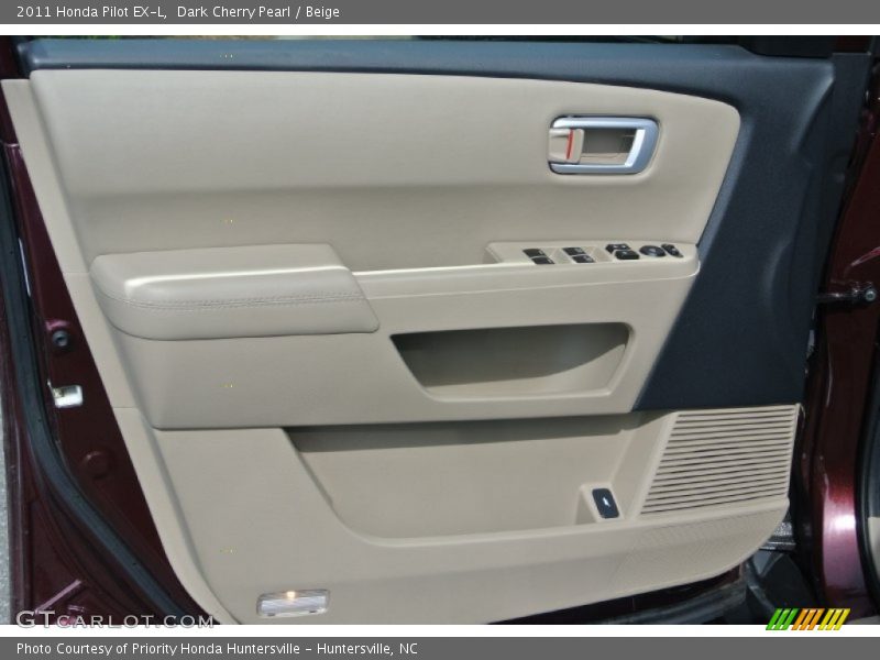 Dark Cherry Pearl / Beige 2011 Honda Pilot EX-L