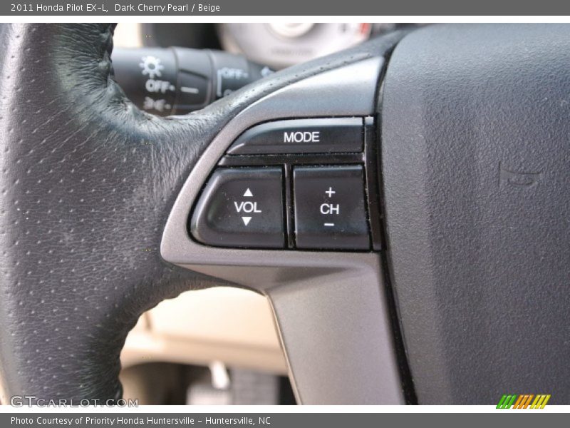 Dark Cherry Pearl / Beige 2011 Honda Pilot EX-L