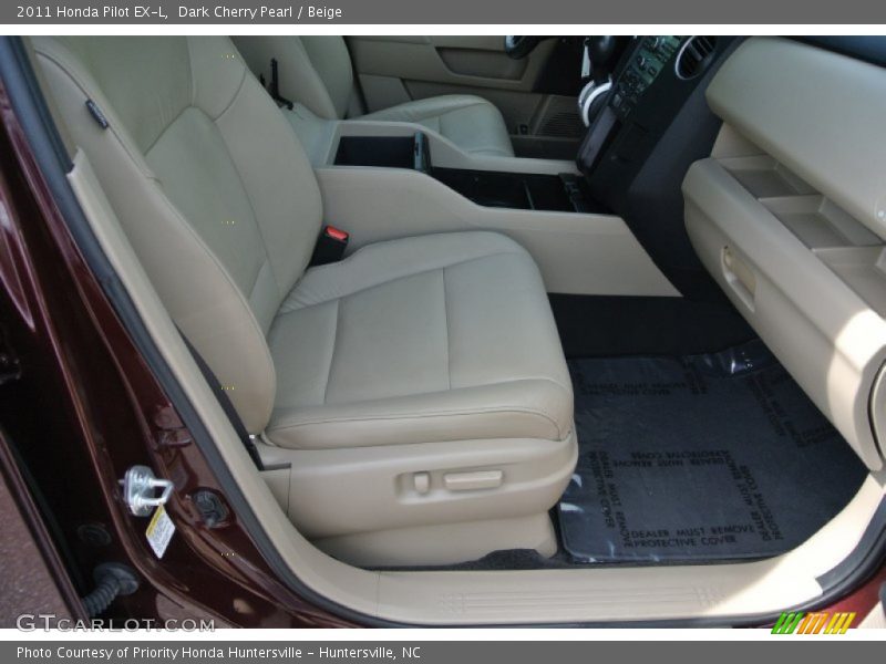 Dark Cherry Pearl / Beige 2011 Honda Pilot EX-L