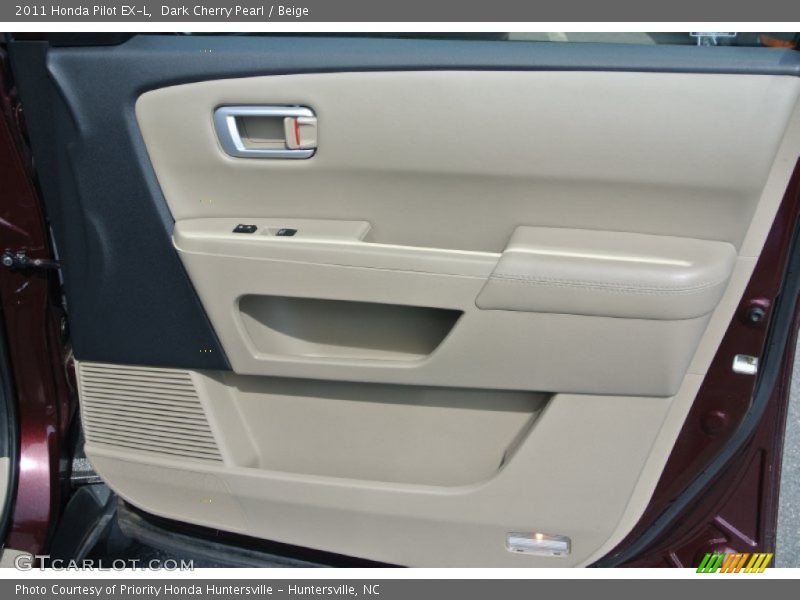 Dark Cherry Pearl / Beige 2011 Honda Pilot EX-L