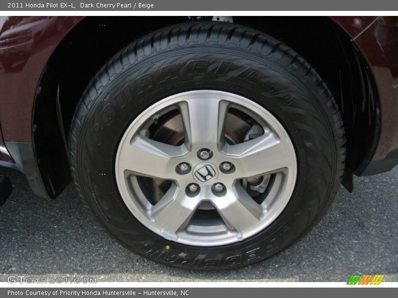 Dark Cherry Pearl / Beige 2011 Honda Pilot EX-L