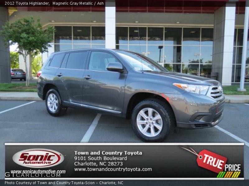 Magnetic Gray Metallic / Ash 2012 Toyota Highlander