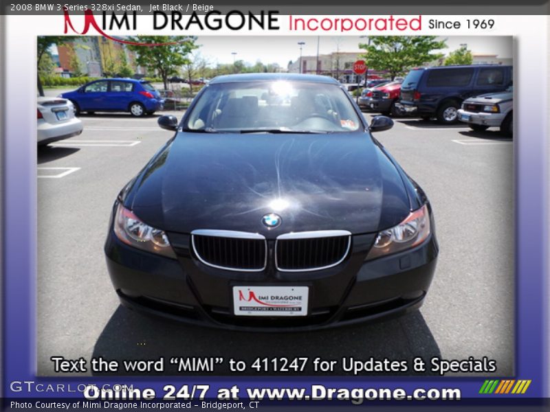 Jet Black / Beige 2008 BMW 3 Series 328xi Sedan