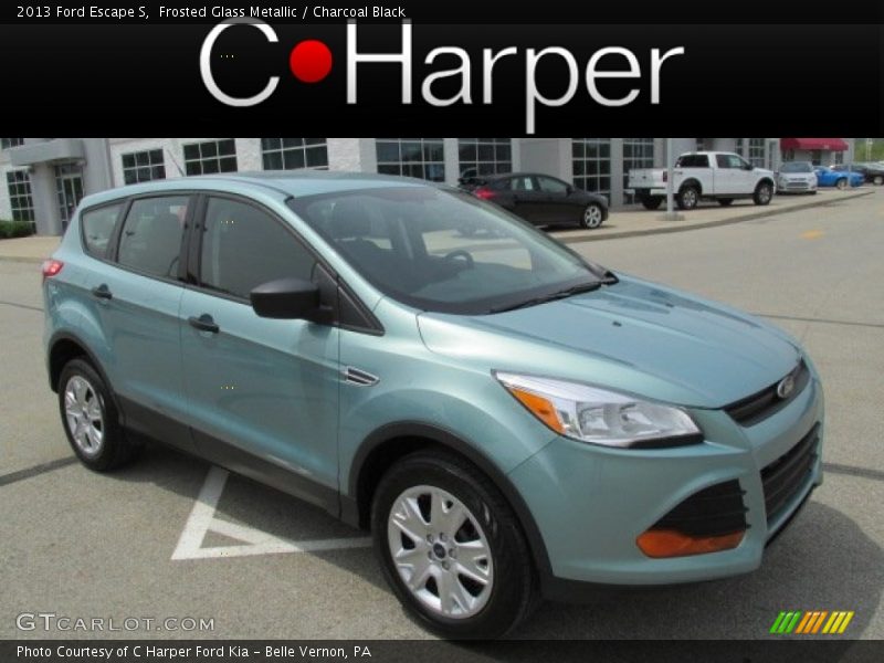 Frosted Glass Metallic / Charcoal Black 2013 Ford Escape S