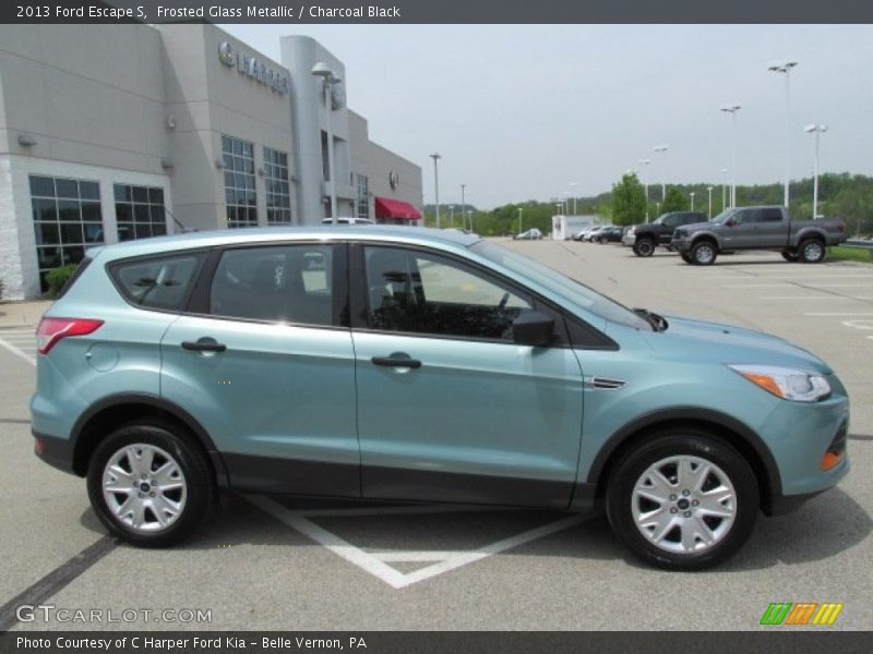 Frosted Glass Metallic / Charcoal Black 2013 Ford Escape S