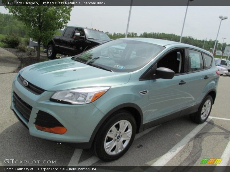 Frosted Glass Metallic / Charcoal Black 2013 Ford Escape S