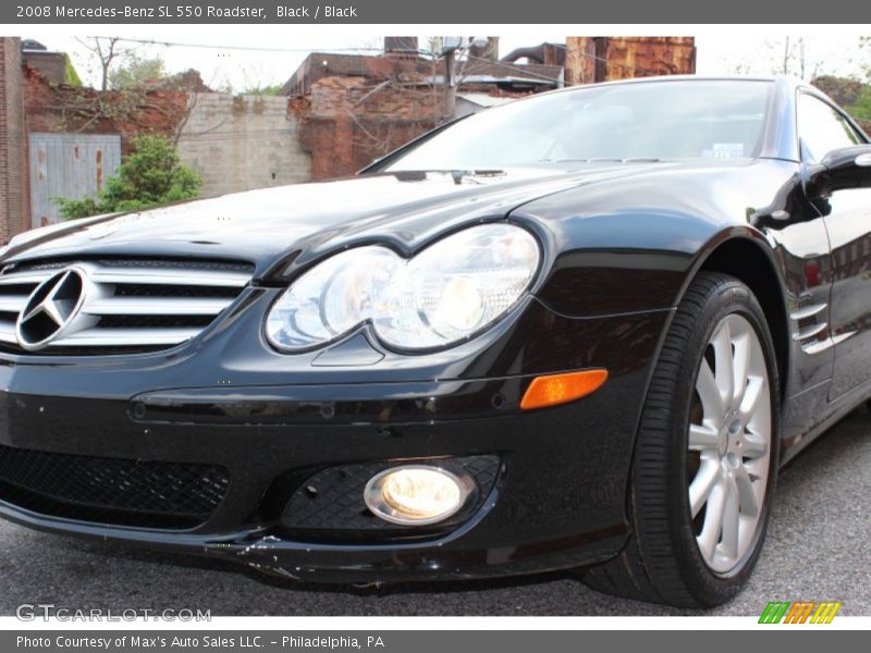 Black / Black 2008 Mercedes-Benz SL 550 Roadster