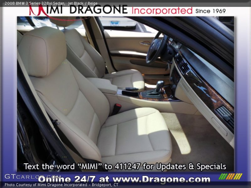 Jet Black / Beige 2008 BMW 3 Series 328xi Sedan