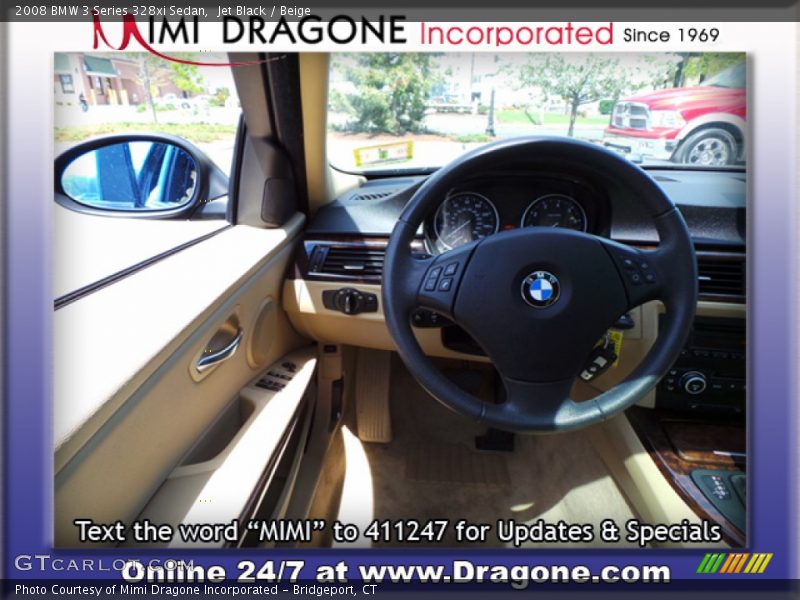 Jet Black / Beige 2008 BMW 3 Series 328xi Sedan