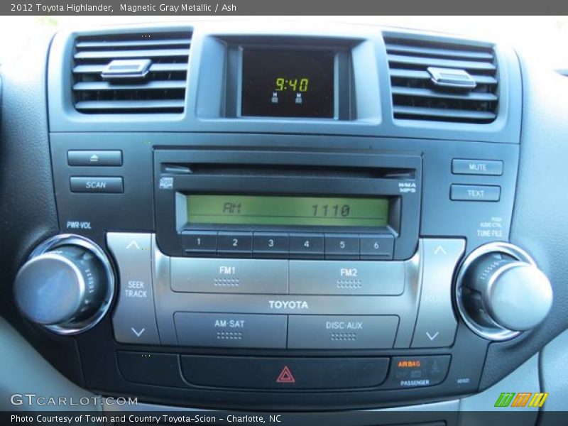 Magnetic Gray Metallic / Ash 2012 Toyota Highlander