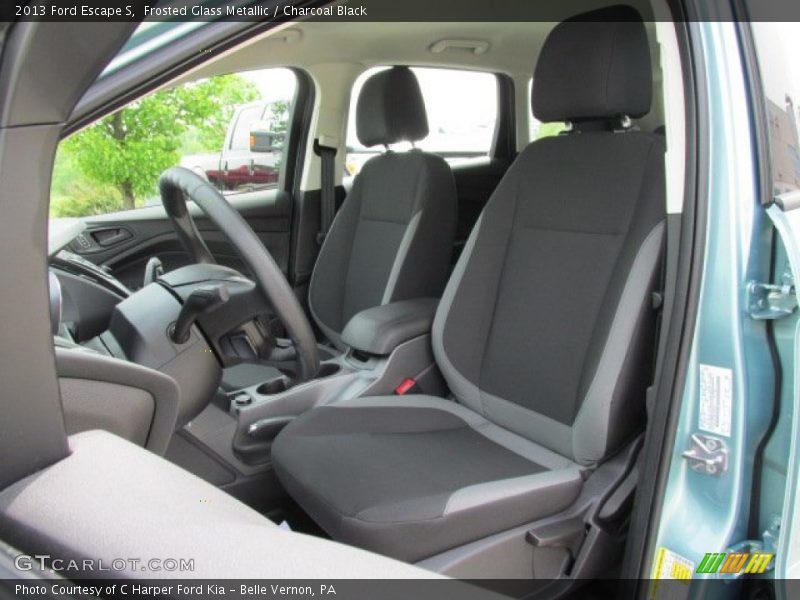 Frosted Glass Metallic / Charcoal Black 2013 Ford Escape S