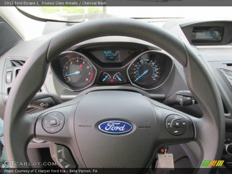 Frosted Glass Metallic / Charcoal Black 2013 Ford Escape S