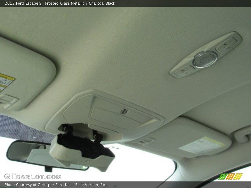 Frosted Glass Metallic / Charcoal Black 2013 Ford Escape S