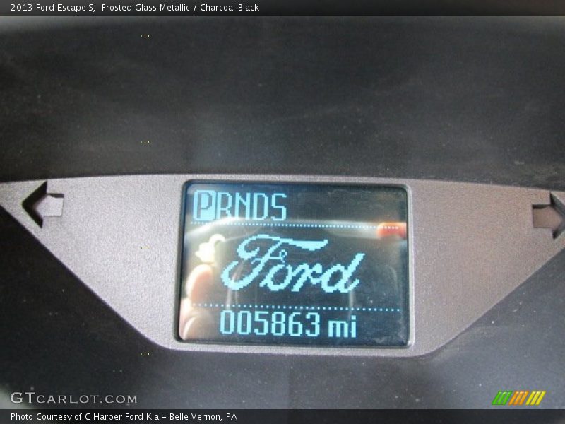 Frosted Glass Metallic / Charcoal Black 2013 Ford Escape S