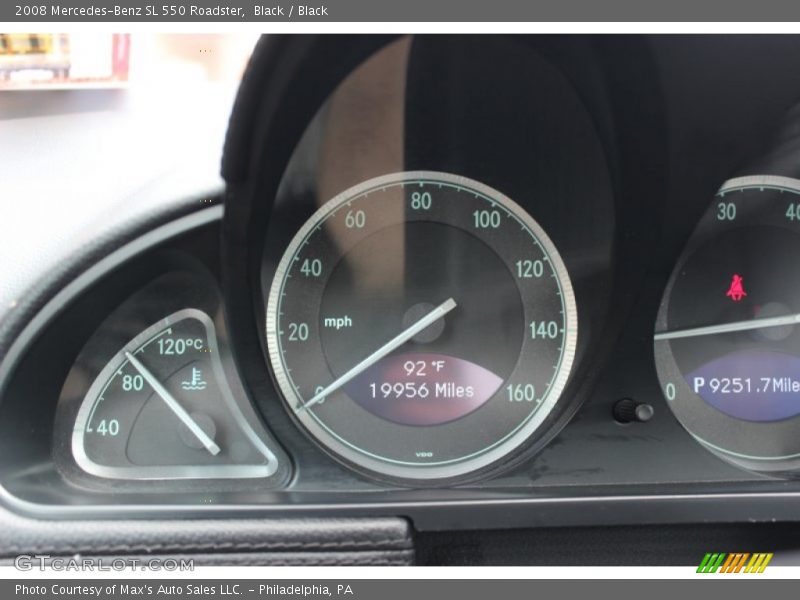 Black / Black 2008 Mercedes-Benz SL 550 Roadster