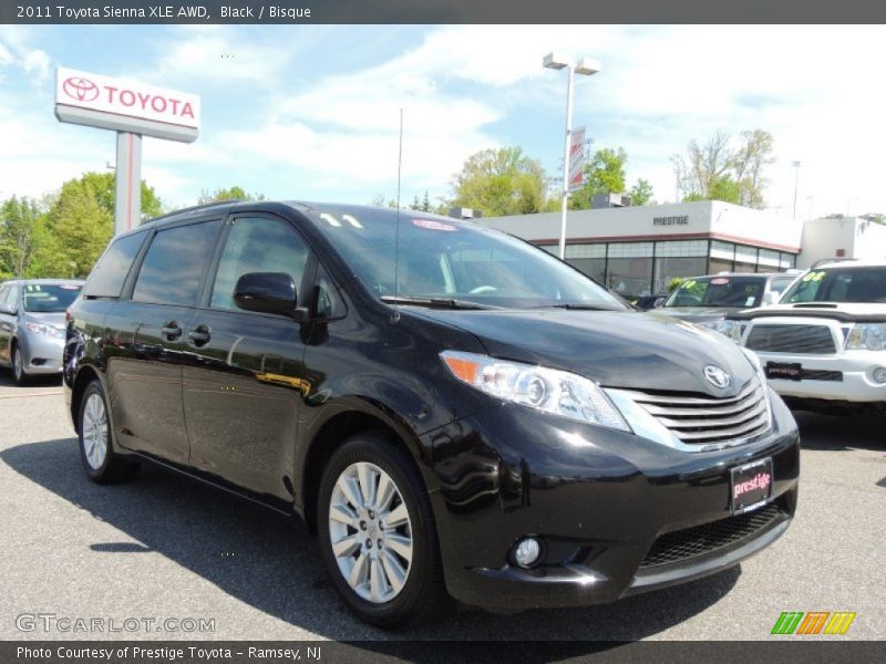 Black / Bisque 2011 Toyota Sienna XLE AWD