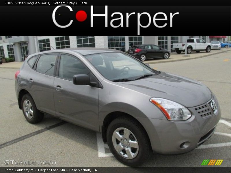 Gotham Gray / Black 2009 Nissan Rogue S AWD