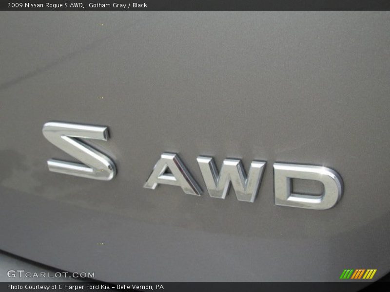 Gotham Gray / Black 2009 Nissan Rogue S AWD