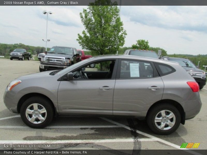 Gotham Gray / Black 2009 Nissan Rogue S AWD