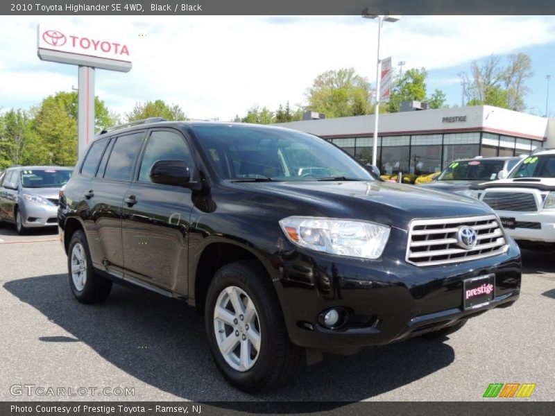 Black / Black 2010 Toyota Highlander SE 4WD