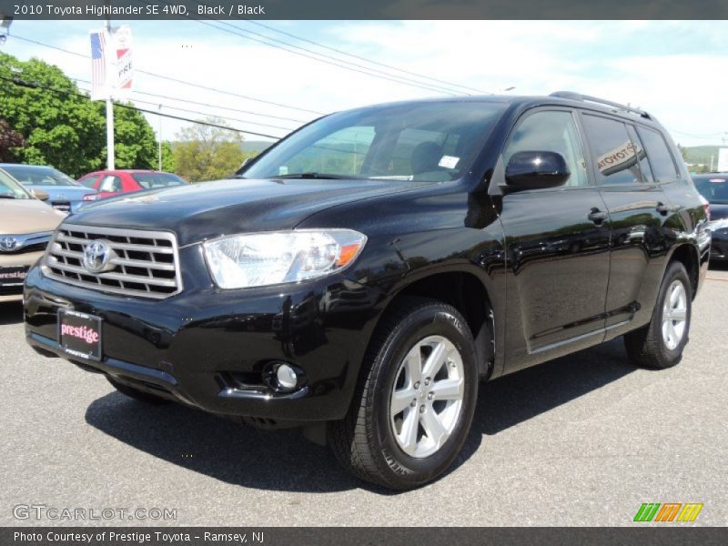 Black / Black 2010 Toyota Highlander SE 4WD