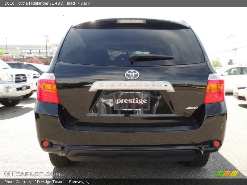 Black / Black 2010 Toyota Highlander SE 4WD