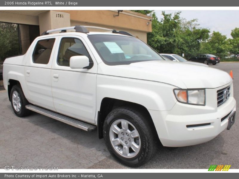 White / Beige 2006 Honda Ridgeline RTS