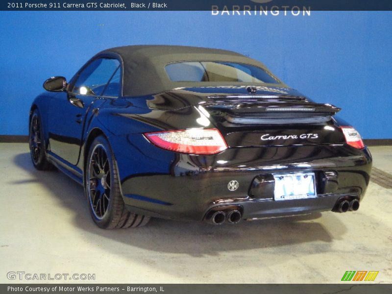 Black / Black 2011 Porsche 911 Carrera GTS Cabriolet