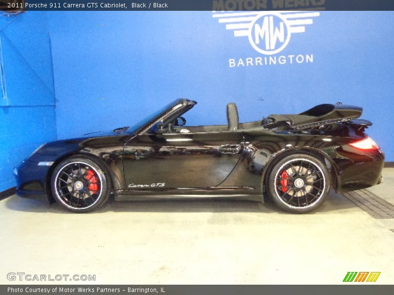 Black / Black 2011 Porsche 911 Carrera GTS Cabriolet