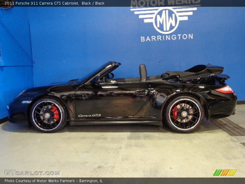 Black / Black 2011 Porsche 911 Carrera GTS Cabriolet